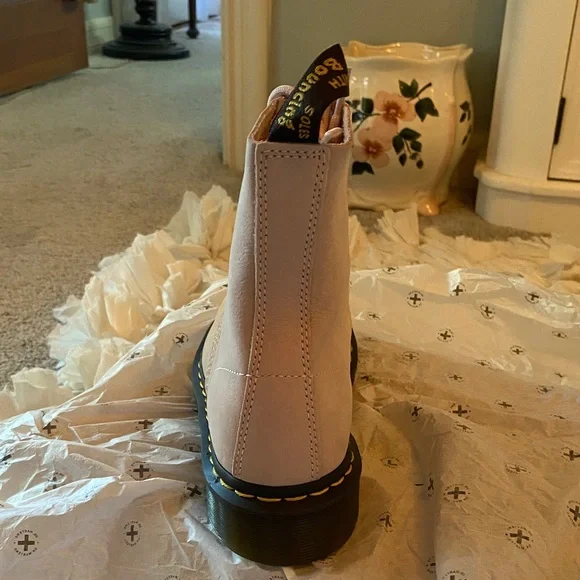 Dr. Martens Powder Pink Combat Boots - Picture 4 of 10